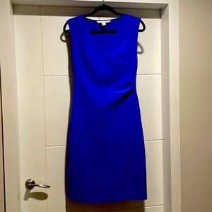 Diane Von Furstenberg DVF Blue Bevin Sheath Dress